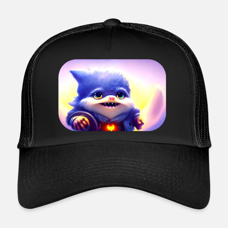 Gnome Wizzard - Trucker Cap - Schwarz/Schwarz