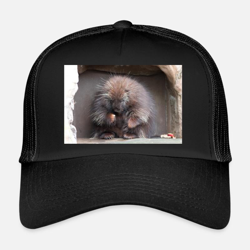 Baumstachler Neuweltstachelschweine Erethizontidae - Trucker Cap - Schwarz/Schwarz