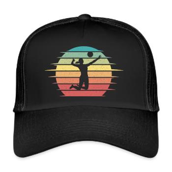 Volleyball Player Volleyball Player Girls Volleyball - Trucker Cap - black/black - Front
