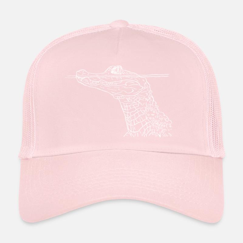 Crocodile Blanc Casquette trucker 