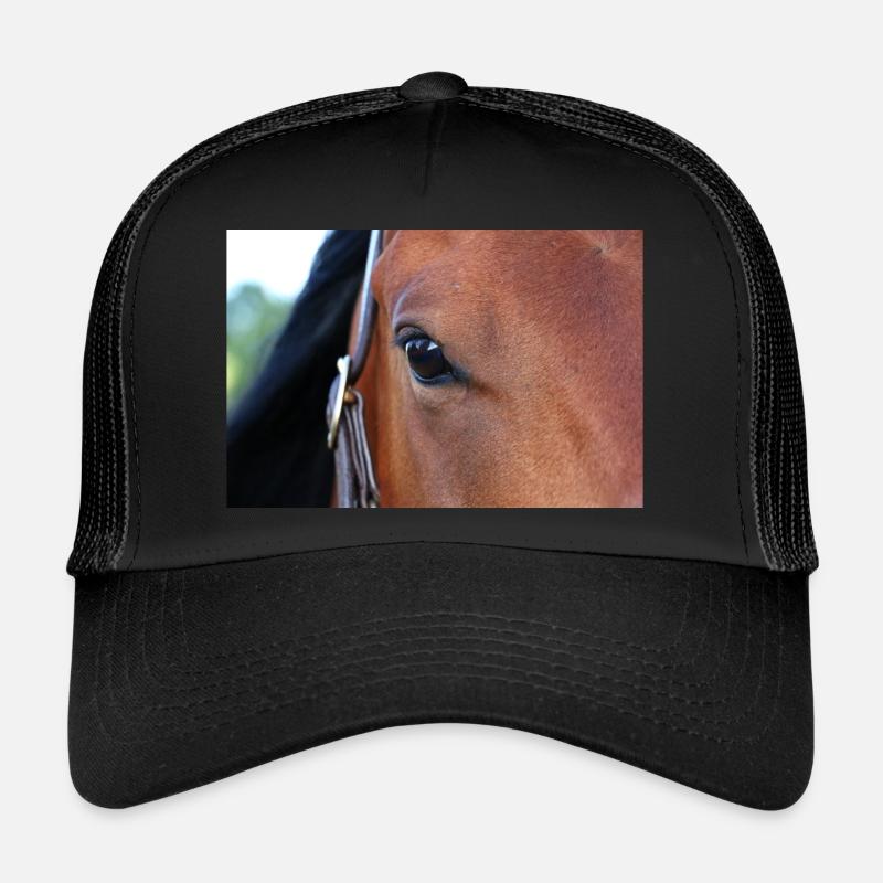 Oeil de cheval - Casquette trucker  - noir/noir