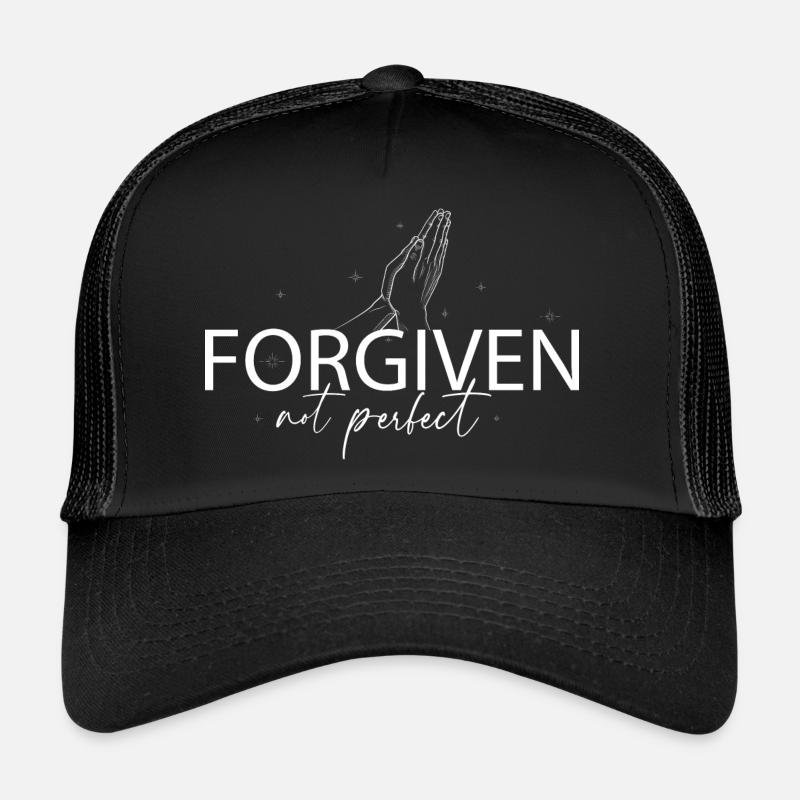 Forgiven Not Perfect Kirche Jesus Christus - Trucker Cap - Schwarz/Schwarz