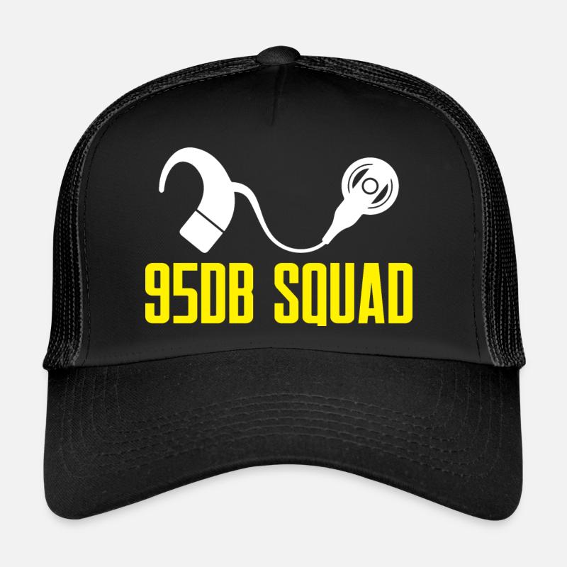 95DB Squad Design for a deaf patient - Trucker Cap - Schwarz/Schwarz