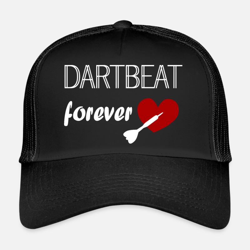 Battement de cœur de fléchettes pour toujours Casquette trucker 