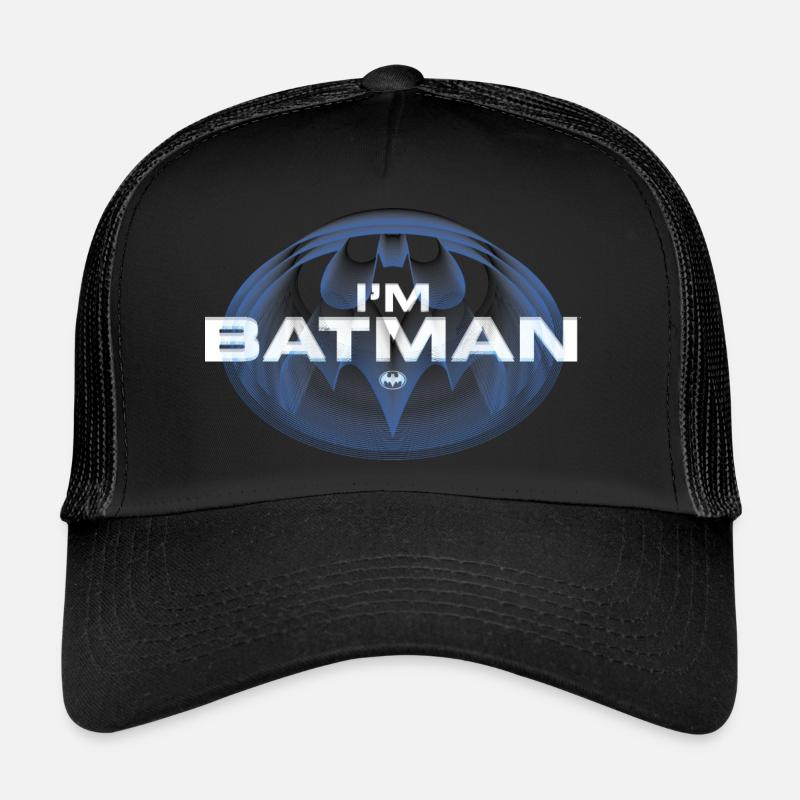 The Flash I'm Batman Blaues Logo - Trucker Cap - Schwarz/Schwarz