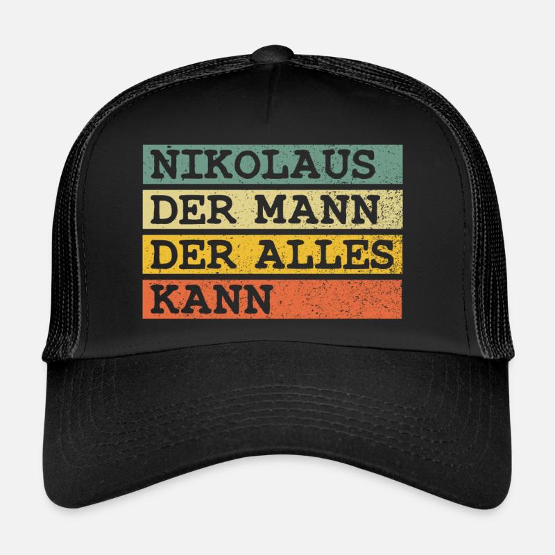 Der Mann Der Alles kann Nikolaus - Trucker Cap - Schwarz/Schwarz
