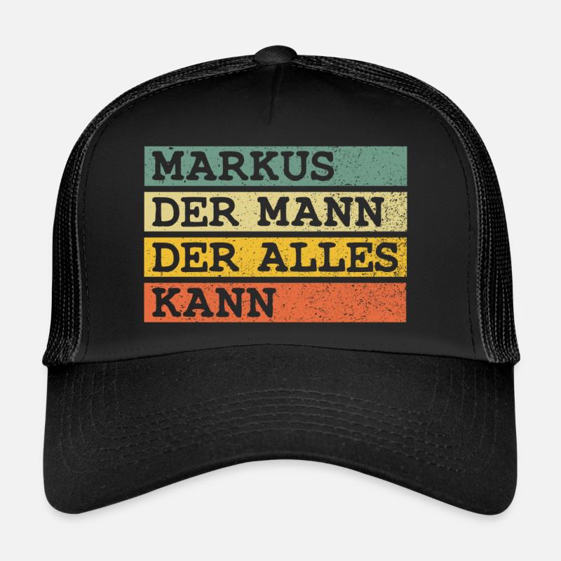 Der Mann Der Alles kann Markus - Trucker Cap - Schwarz/Schwarz