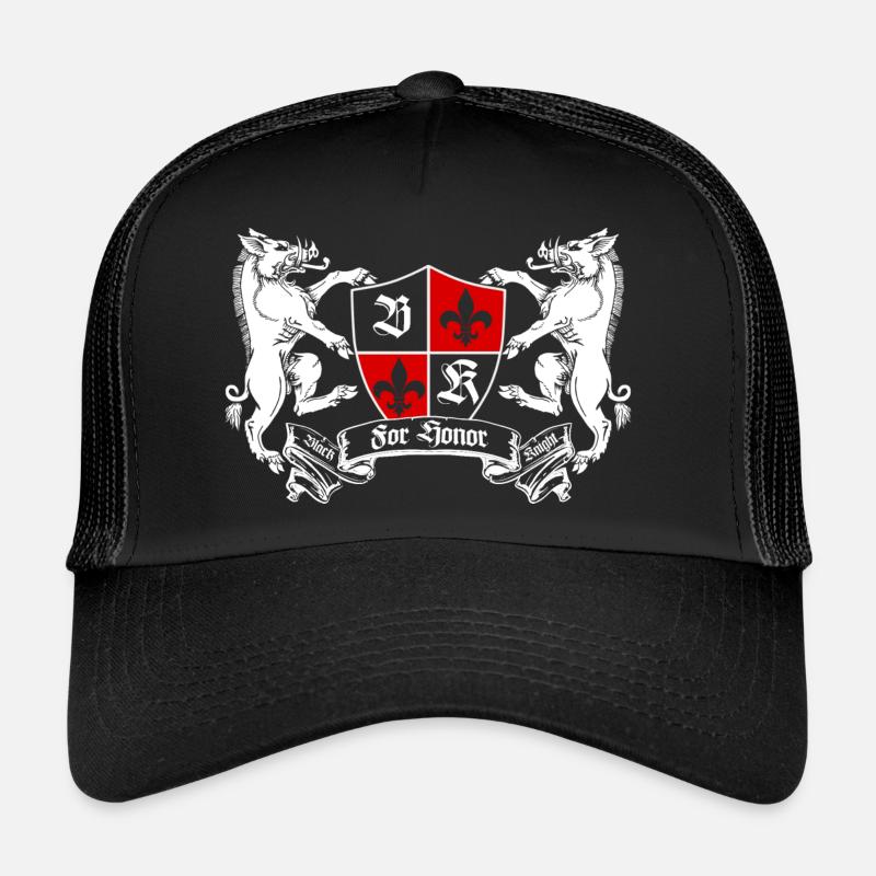 Black Knight heraldry wild boa Trucker Cap