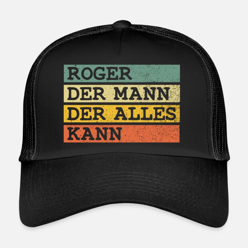 Der Mann Der Alles kann Roger - Trucker Cap - Schwarz/Schwarz