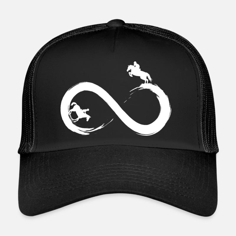 Endloses Reiten - Trucker Cap - Schwarz/Schwarz