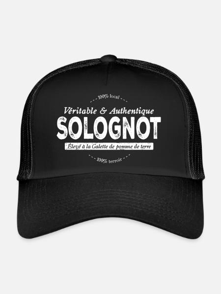Solognot de Sologne - Casquette trucker  - noir/noir - Devant