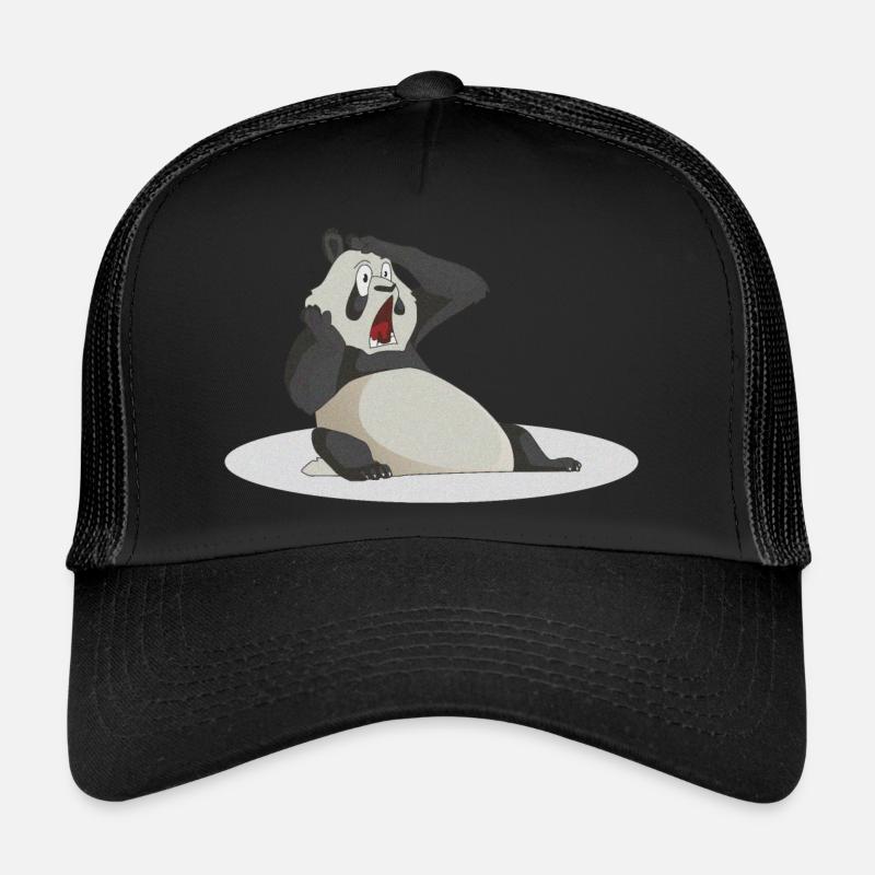 Panda - Casquette trucker  - noir/noir