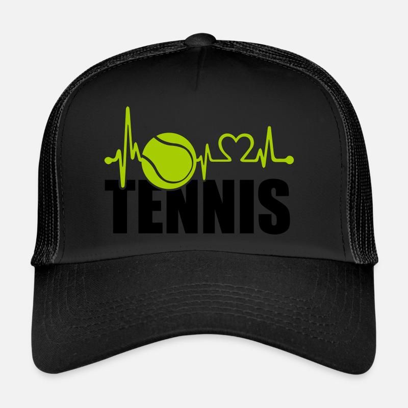 tennis love - Trucker Cap - Schwarz/Schwarz