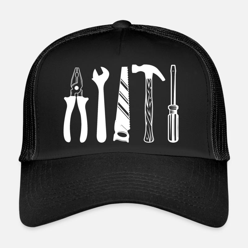 Craftsman Handyman Craft Tool Construction Site - Trucker Cap - black/black