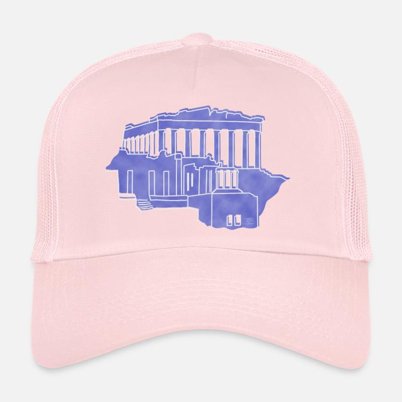 "Akropolis", Boho Line Art Design, Serie "Greece" Trucker Cap