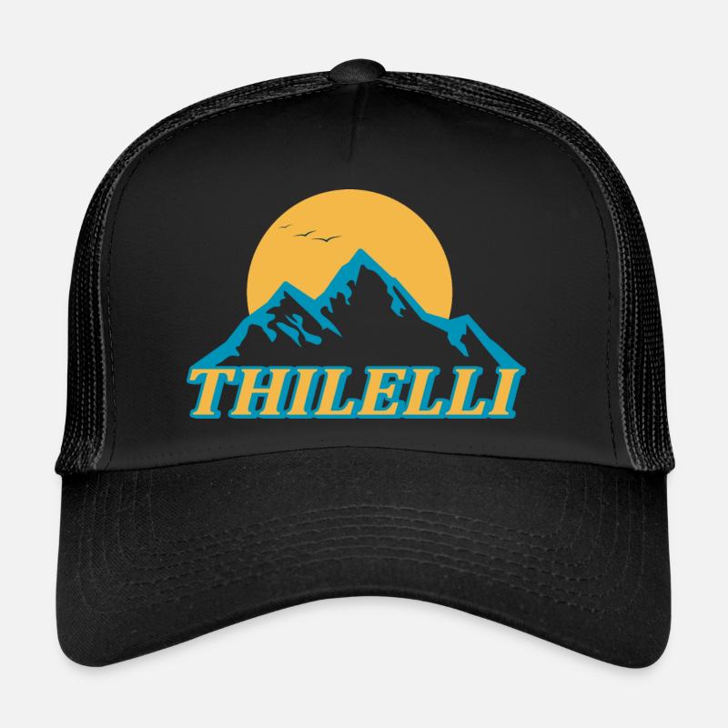 logo THILELLI - Casquette trucker  - noir/noir