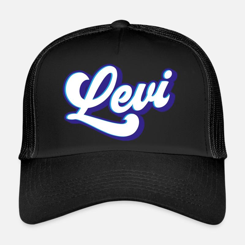 Levi | Farben änderbar - Trucker Cap - Schwarz/Schwarz