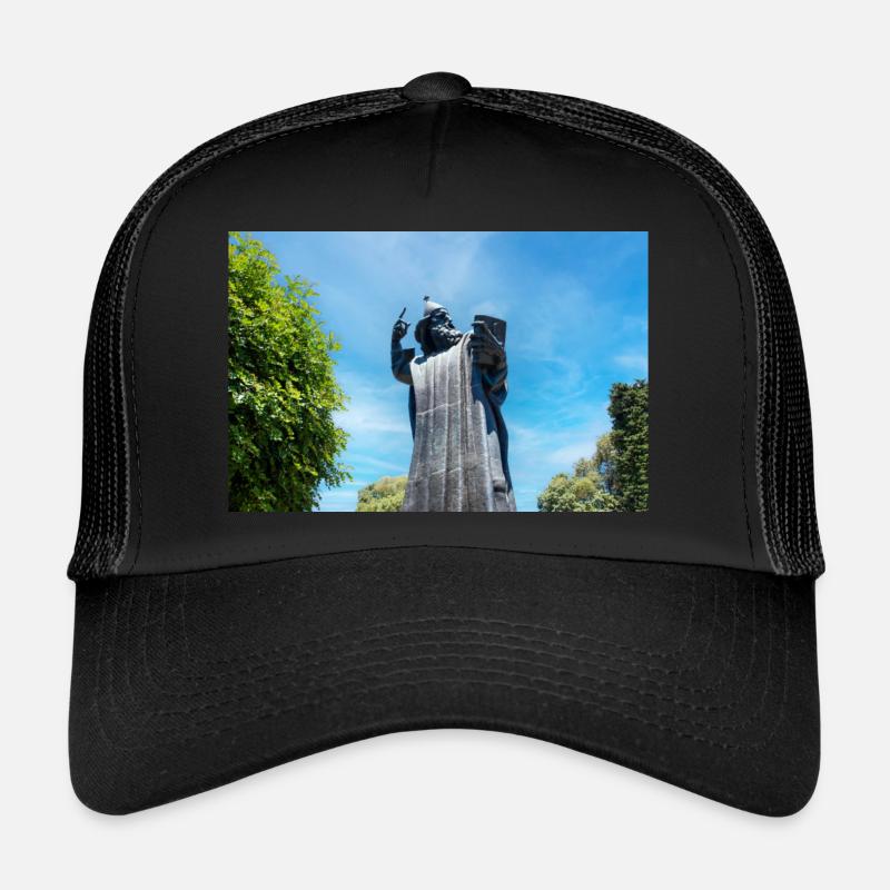 Statue von Gregor von Grgur Ninski in Split - Trucker Cap - Schwarz/Schwarz