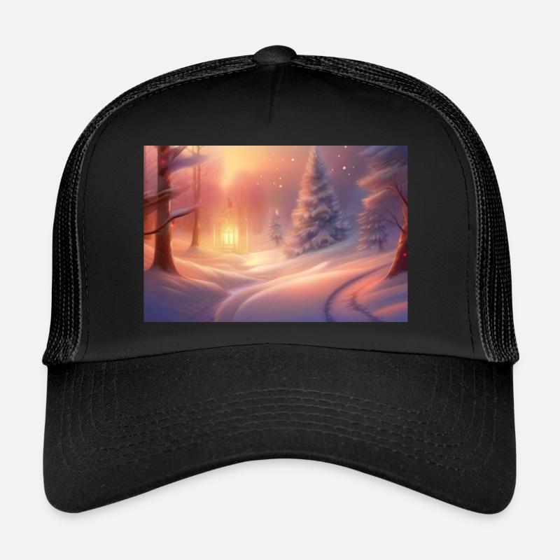 Weihnachtsverheißung im Winterwald Trucker Cap