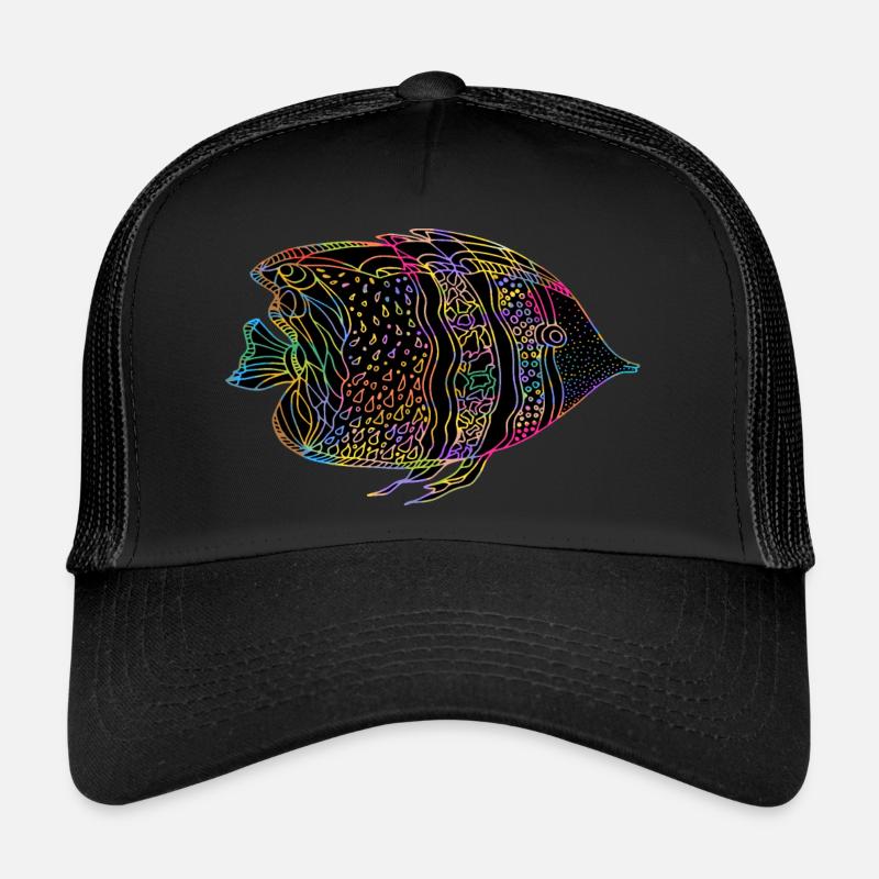 Fisch - Trucker Cap - Schwarz/Schwarz