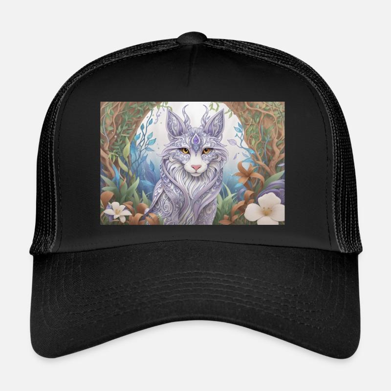 Mystisches Tier 17 - Trucker Cap - Schwarz/Schwarz
