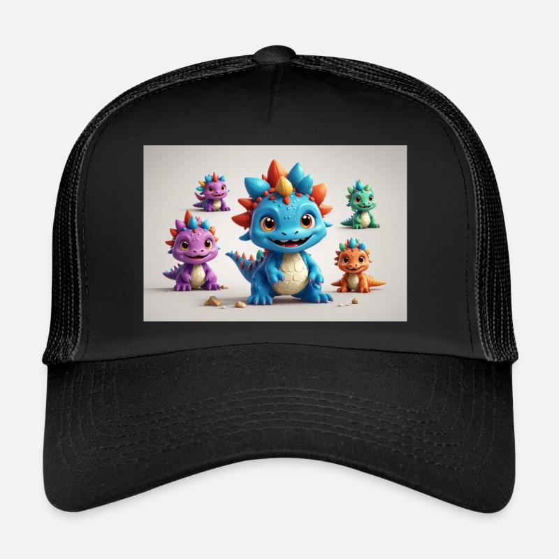 Monstre 8 - Casquette trucker  - noir/noir