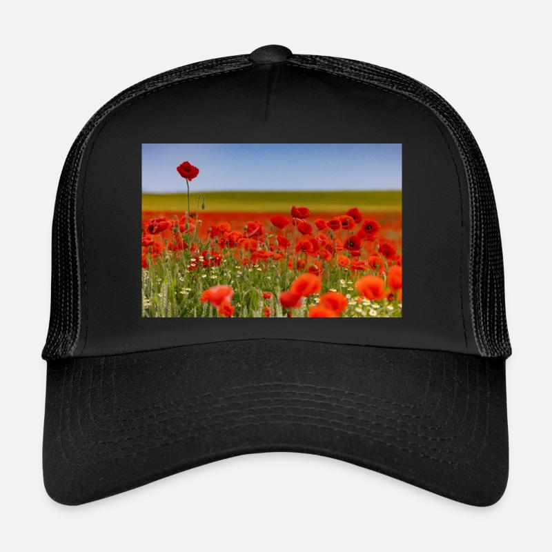 Champ de coquelicots Casquette trucker 