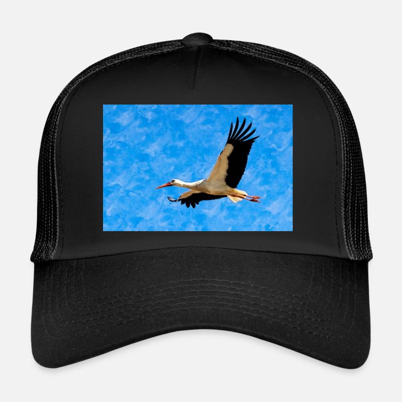 Cigogne en vol Casquette trucker 