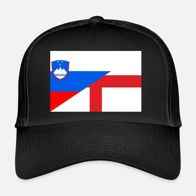 Drapeau de la Serbie Angleterre Casquette trucker 