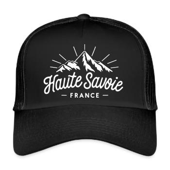 Haute Savoie - France - Casquette trucker  - noir/noir - Devant