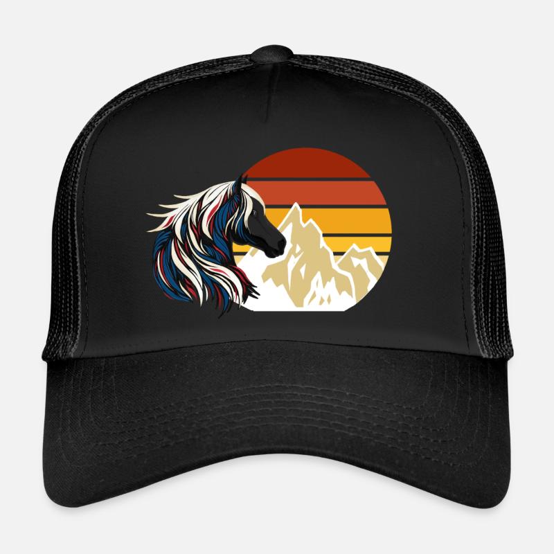 Tirage au sort du soleil ISI HEAD - Casquette trucker - noir/noir