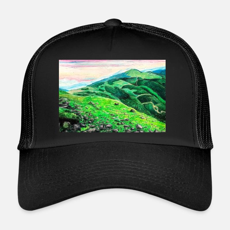 Bieszczady-Gebirge - Handgemachtes Bild Trucker Cap