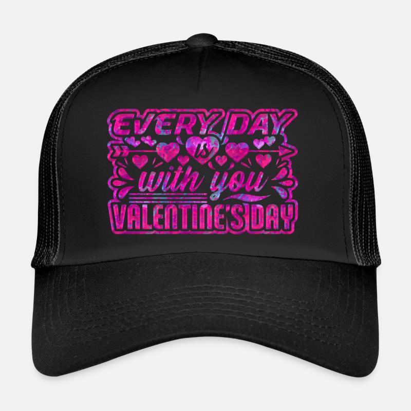 Aimez-moi la Saint-Valentin Joyeux Valentin Saint-Valentin Casquette trucker 
