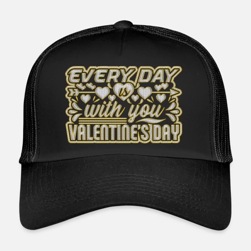 Aimez-moi la Saint-Valentin Joyeux Valentin Saint-Valentin Casquette trucker 