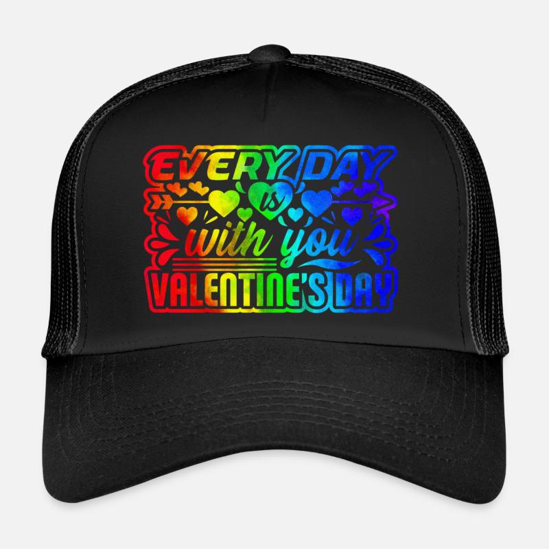 Aimez-moi la Saint-Valentin Joyeux Valentin Saint-Valentin Casquette trucker 