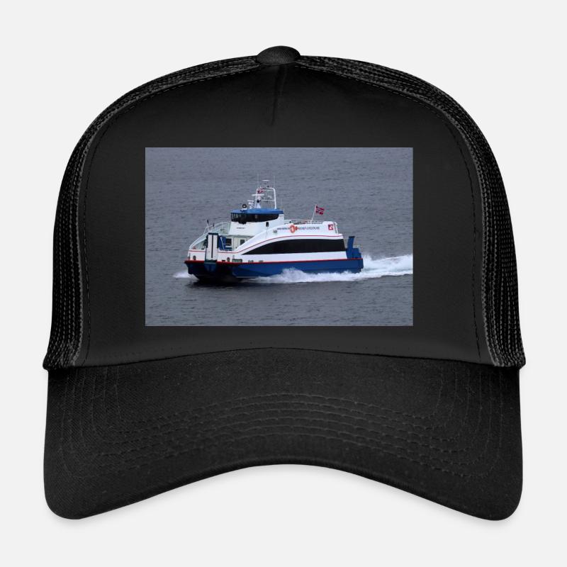 Rauchende Katze - Trucker Cap - Schwarz/Schwarz