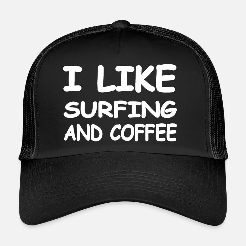 Surfen - Trucker Cap - Schwarz/Schwarz