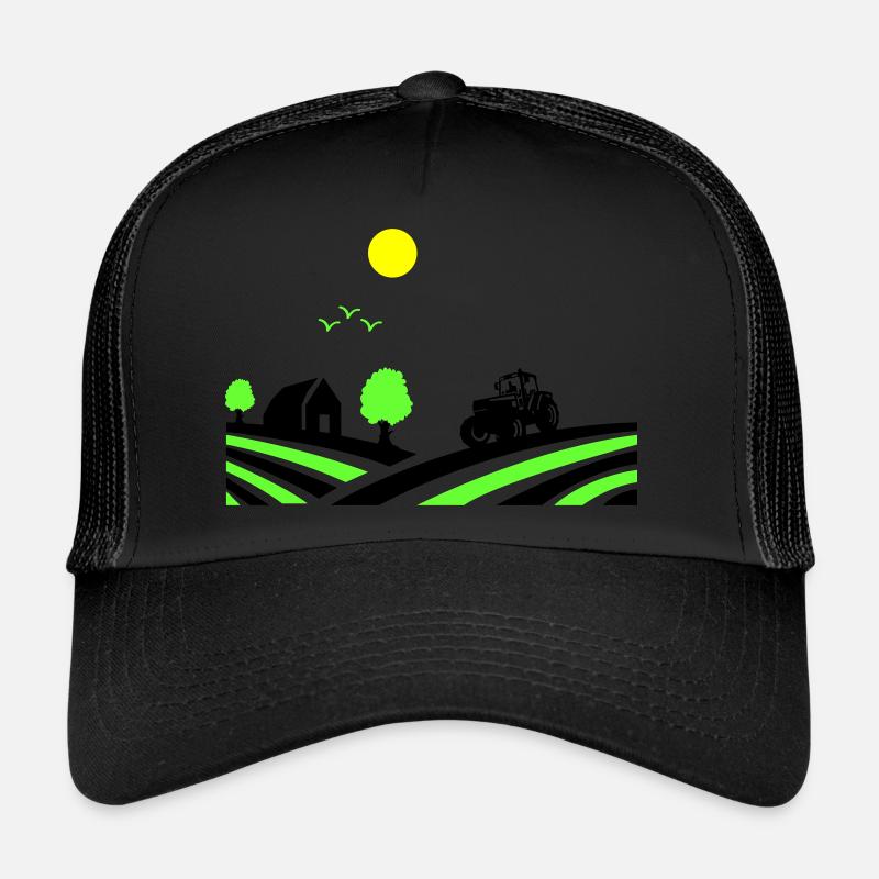 traktor farm - Trucker Cap - Schwarz/Schwarz