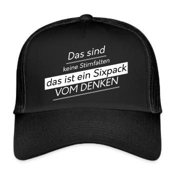 witzige Sprüche lustige Sprüche - Trucker Cap - Schwarz/Schwarz - Vorne
