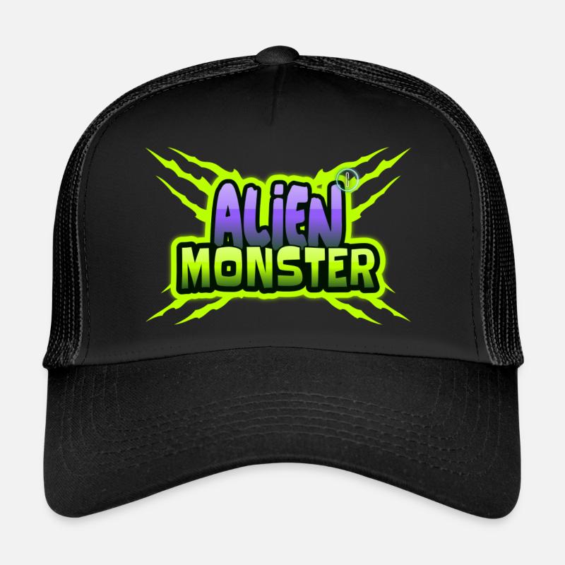 AUSSERIRDISCHES MONSTER - Trucker Cap - Schwarz/Schwarz