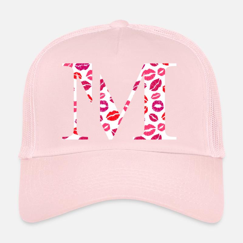 Lettre m bisous Casquette trucker 