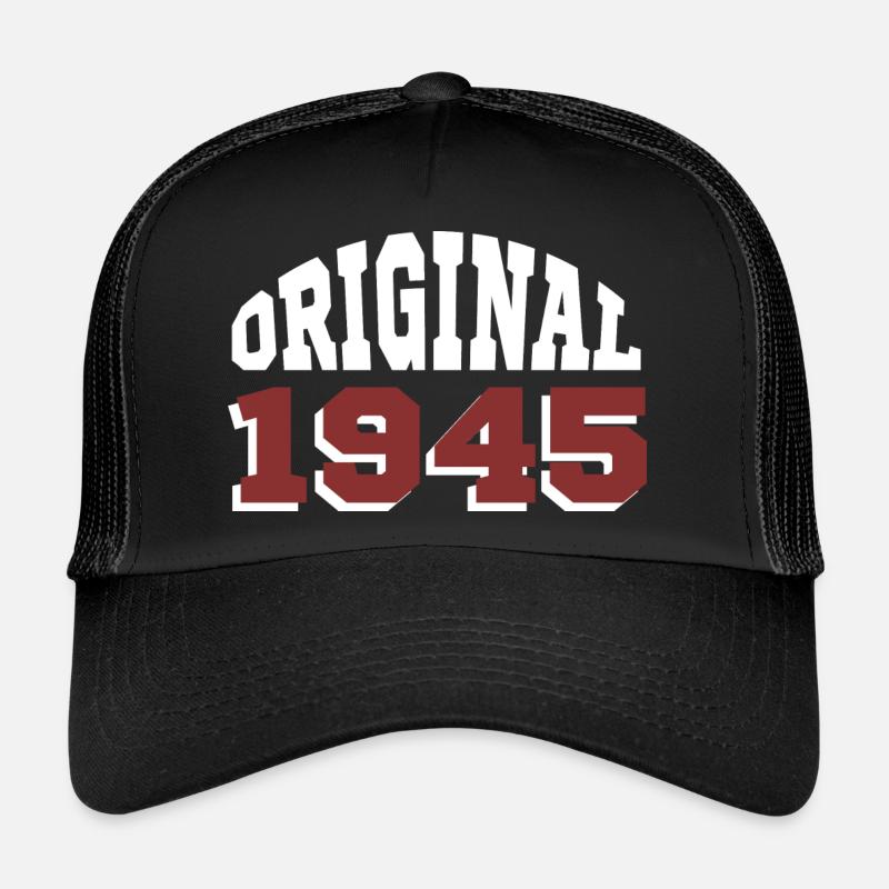 Original 1945 - Casquette trucker  - noir/noir