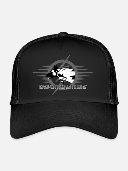 dog malinois - Casquette trucker  - noir/noir - Devant