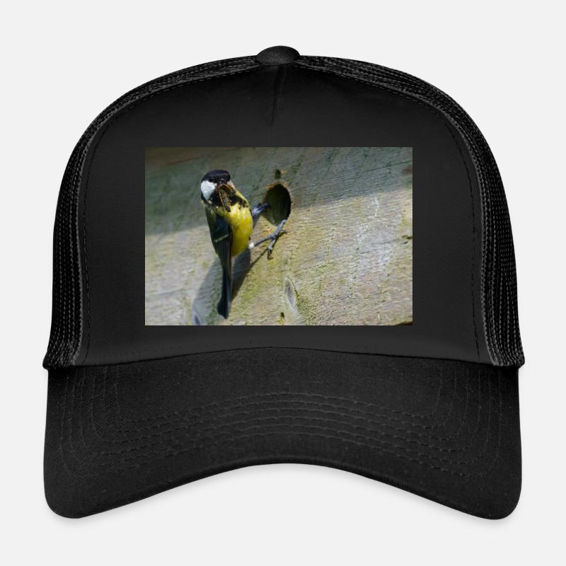 Great Tit Feeding Chicks Trucker Cap