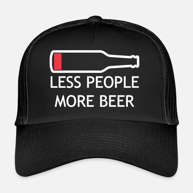 Moins de gens, plus de bière Casquette trucker 