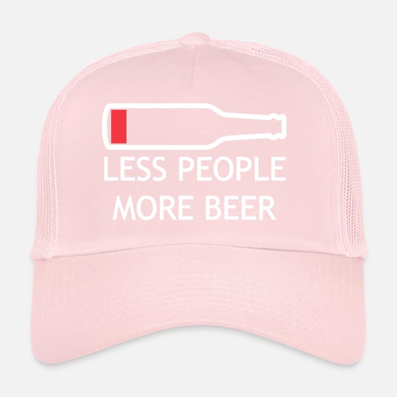 Moins de gens, plus de bière Casquette trucker 