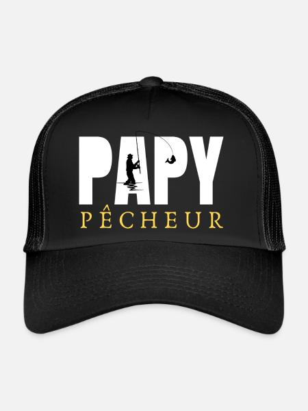 PAPY PÊCHEUR 1 - Casquette trucker  - noir/noir - Devant