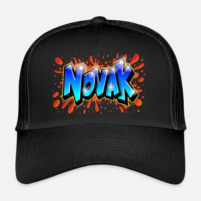 Graffiti NOVAK Splash Rot Kind Geschenk Trucker Cap
