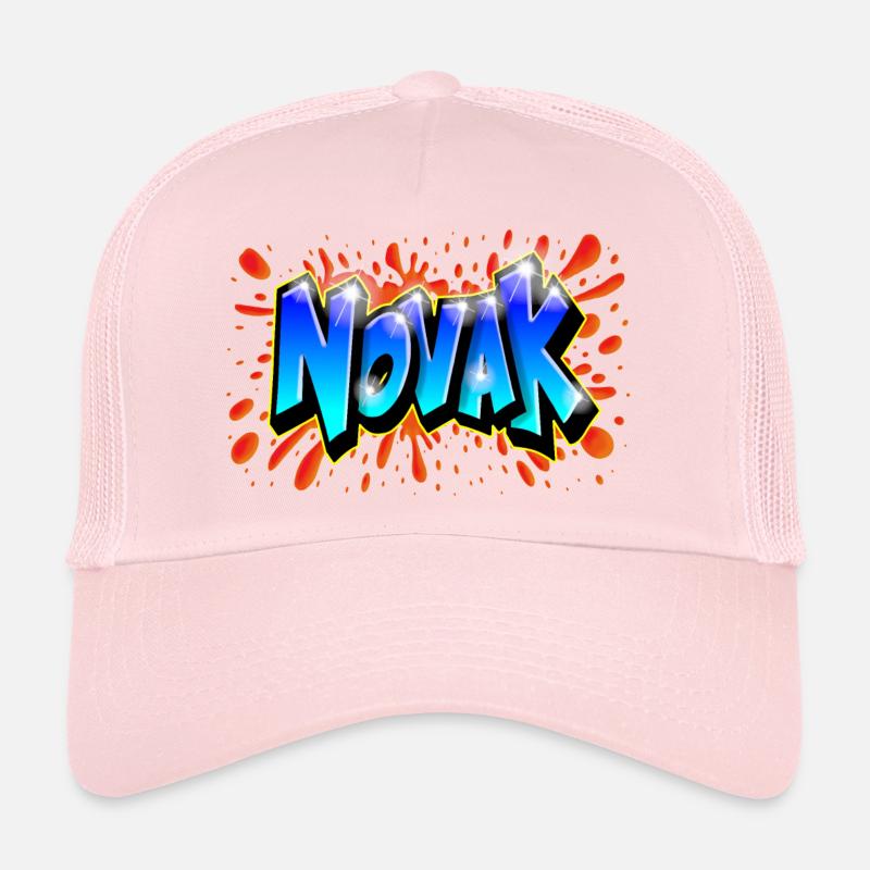 Graffiti NOVAK Splash Rot Kind Geschenk Trucker Cap