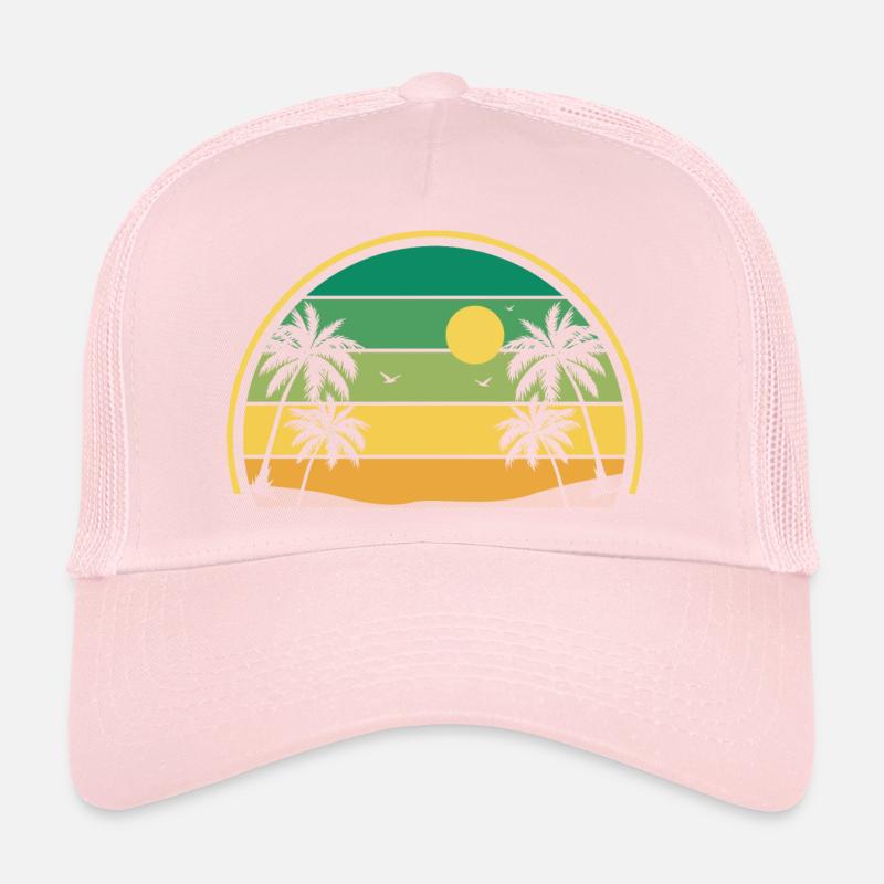 Retro Summer Sunset Trucker Cap